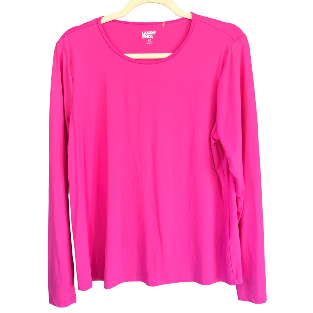 C3 Lands End Hot Pink Long‎ Sleeve Dri-Fit Performance Top Size L
